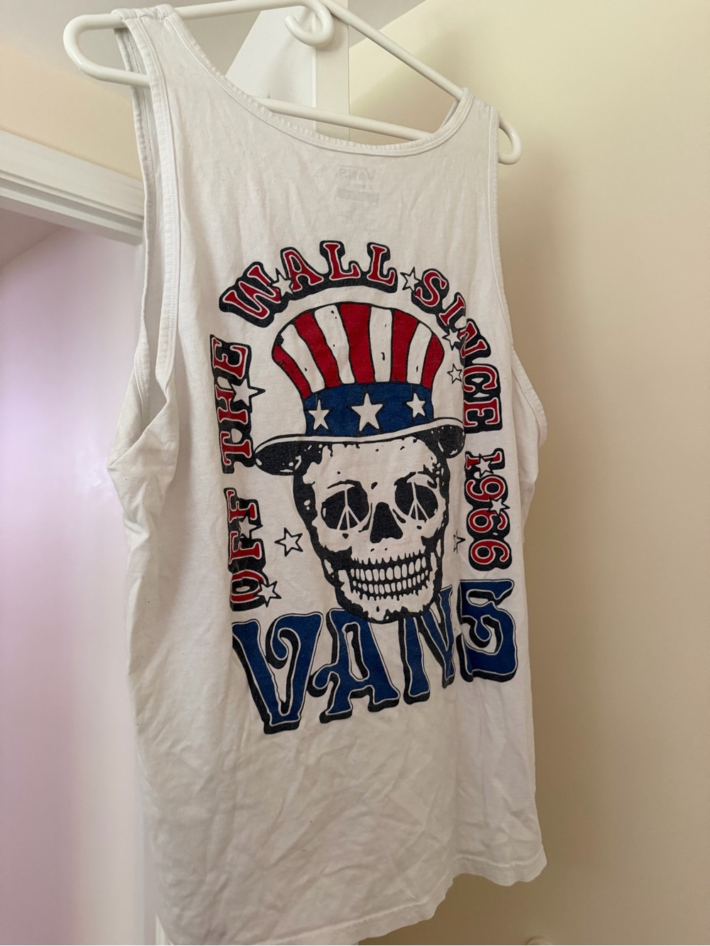 Vans White Graphic Tank
